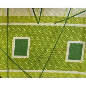 Povlak na polštářek Zelené pruhy 40x50 cm knoflík
