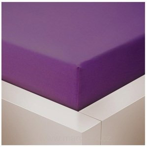 Prostěradlo Jersey Lux 140x200 cm tmavě fialová