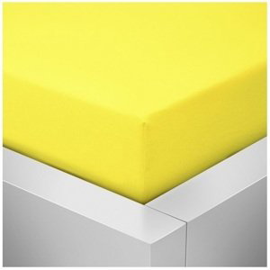 Prostěradlo Jersey Lux 140x200 cm žlutá