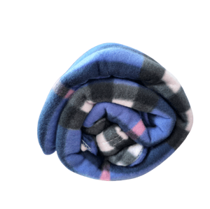 Fleecová deka káro modrá/růžová 200x230 cm