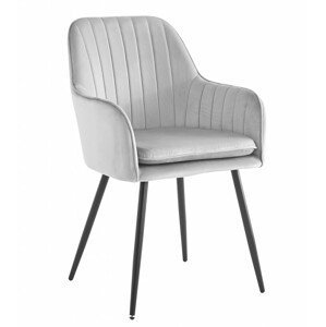 Jídelní židle YENEFER šedý velvet II.jakost