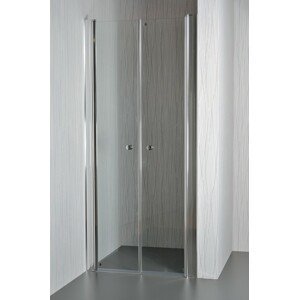 Dvoukřídlé sprchové dveře do niky SALOON 70 - 75 cm čiré sklo