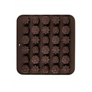 Formičky na čokoládu silikonové CULINARIA Brown 21,4 x 20,6 cm, mix tvarů