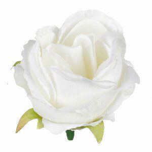 Růže, barva bílá. Květina umělá vazbová. Cena za balení 12 kusů. KN7000 WT, sada 6 ks