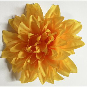 Jiřina, barva oranžová. Květina umělá vazbová. Cena za balení 12ks. KN7027 OR, sada 4 ks