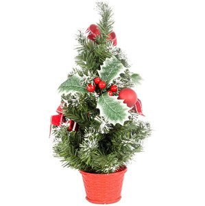 Stromeček ozdobený, umělá vánoční dekorace, barva červeno-bílá YS20-013