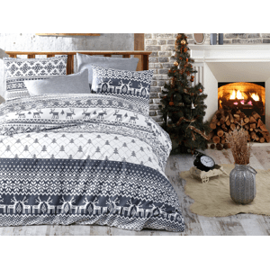 Vánoční povlečení francouzské bavlna 200x200,70x90 Christmas grey
