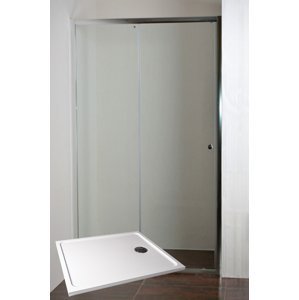 Posuvné sprchové dveře do niky ONYX 116 - 121 cm čiré sklo s vaničkou z litého mramoru POLARIS 120 x 80 cm