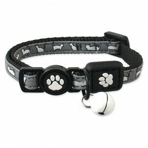 Obojek Active Cat Reflective XS černý 1x19-31cm