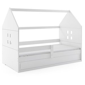 Dětská postel Domi 1 80x160, bílá/bílá/bílá