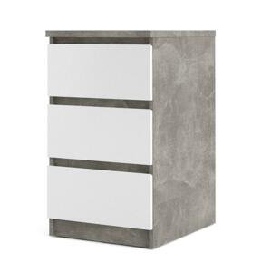 Komoda Simplicity 237 beton/bílý lesk