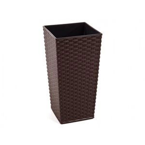 Obal na květník FINEZIA RATTAN plastový 19x19x36cm