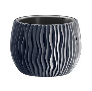 Obal na květník SANDY BOWL 2v1 plastový matný d18x14cm