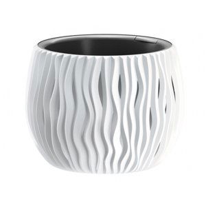 Obal na květník SANDY BOWL 2v1 plastový matný d18x14cm