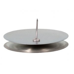 Svícen stolní hladký stříbrný d5/4cm