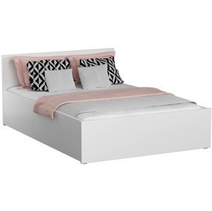 Dřevěná postel DM1 bílá, 140x200 + rošt ZDARMA