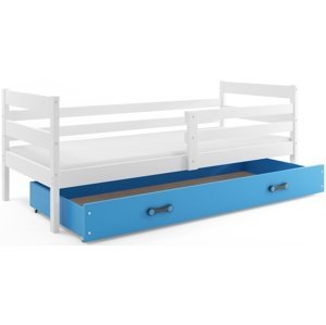 Dětská postel ERYK 1 80x190 cm, borovice/modrá (Volba matrace: Pěnová matrace)