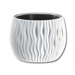 Obal na květník SANDY BOWL 2v1 plastový matný d24x16cm