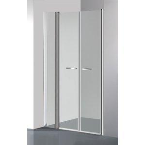 Dvoukřídlé sprchové dveře do niky COMFORT C 13 čiré sklo 122 - 127 x 195 cm