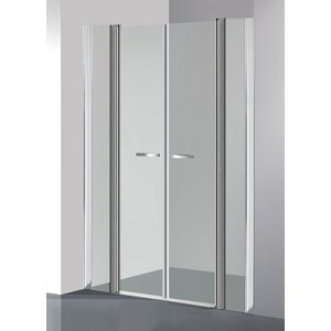 Dvoukřídlé sprchové dveře do niky COMFORT F 11 čiré sklo 128 - 133 x 195 cm