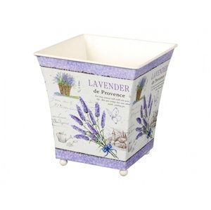 Obal na květník LAVENDER DE PROVENCE plechový 12x12x13cm