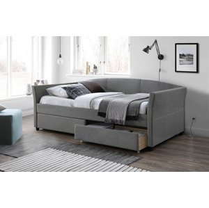 Čalouněná postel LANTA 90x200 šedá