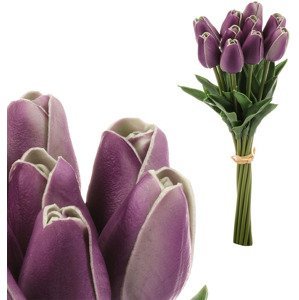 Tulipán pěnový, barva tm. fialová. Cena za 1 ks (ve svazku 10ks) KUM3410-PUR2