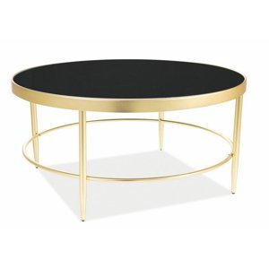 Konferenční stolek MYSTIC B černá/zlatá mat