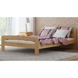 Dřevěná postel Klaudia 180x200 + rošt ZDARMA (Barva dřeva: Ořech)