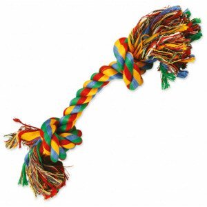 Hračka Dog Fantasy uzel bavlněný barevný 2 knoty 30cm