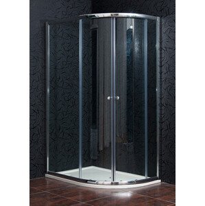 Sprchový kout čtvrtkruhový KLASIK 110 x 80 cm čiré sklo