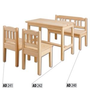 Dětský stoleček AD242, 75x48x40 , borovice (Barva dřeva: Dub)