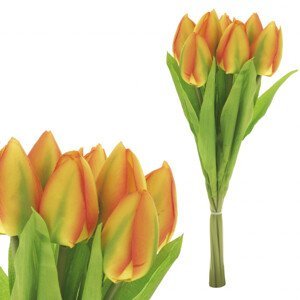 Puget tulipánů, 7 květů, barva žlutá. KN6121 YEL, sada 6 ks