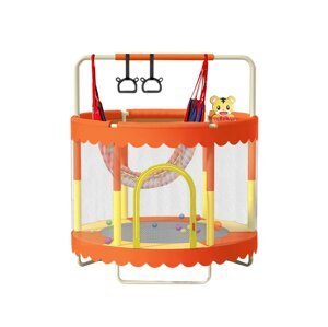 Dětská trampolína SEDCO 122 cm s ochrannou sítí a vybavením (Oranžová)