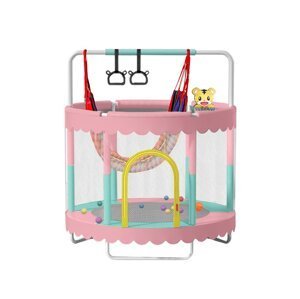Dětská trampolína SEDCO 150 cm s ochrannou sítí a vybavením (Růžová)