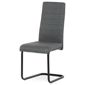 Židle jídelní, šedá látka, černý kov DCL-401 GREY2