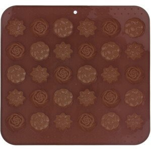 Forma na čokoládu kytičky 30ks 21x20,5x1,5cm silikon HN