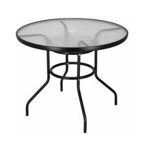 Zahradní stolek 90 cm, černý SPRINGOS BISTRO