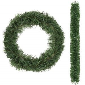 Vánoční řetěz Girlanda z větviček 400 cm, zelená