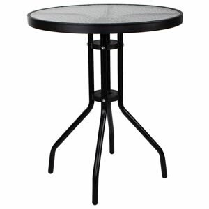 Zahradní stolek 60 cm, černý SPRINGOS BISTRO