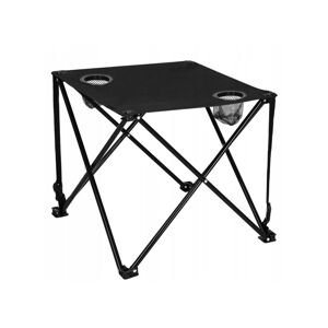 Kempingový stolek 46x46x45 cm, černý SPRINGOS KOMPAKT