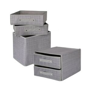 Úložný box se zásuvkami šedý SPRINGOS HA3019