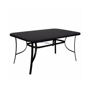 Zahradní stůl 150x90 cm, černý SPRINGOS TOSCANA BLACK