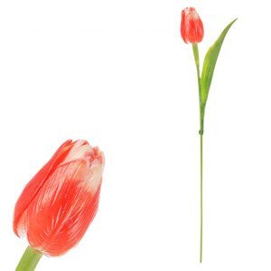 Tulipán plastový, barva tmavě lososová. Ve svazku 12 ks. SG60104 OR2, sada 36 ks