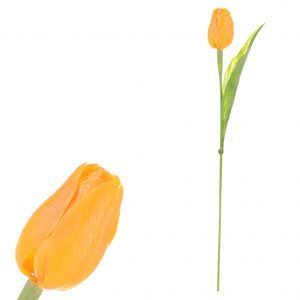 Tulipán plastový, barva tmavě žlutá. Ve svazku 12 ks. SG60104 YEL3, sada 36 ks
