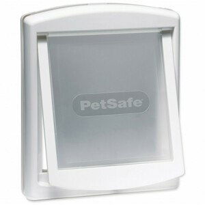 Dvířka PetSafe plastová s transparentním flapem bílá, výřez 28,1x23,7cm