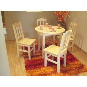 Jídelní stůl kruhový 80cm z masivu borovice (Barva dřeva: Borovice)