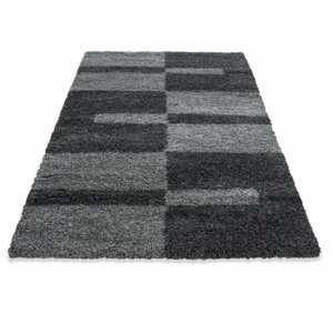 Kusový koberec Gala shaggy 2505 grey (Varianta: Kruh 120 cm průměr)