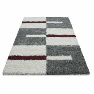 Kusový koberec Gala shaggy 2505 red (Varianta: Kruh 160 cm průměr)
