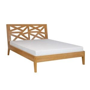 Buková postel LK164, délka: d200, šířka: s120 (Barva dřeva: Bělená)